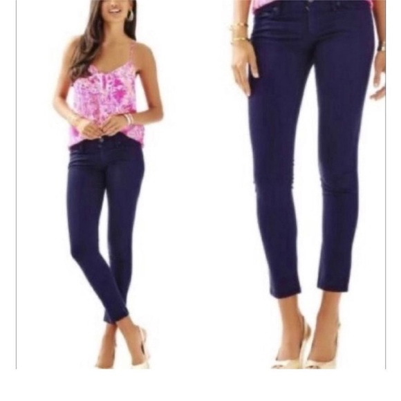 Lilly Pulitzer Denim - Lilly Pulitzer Worth Navy Skinny Jeans Womens Size 12